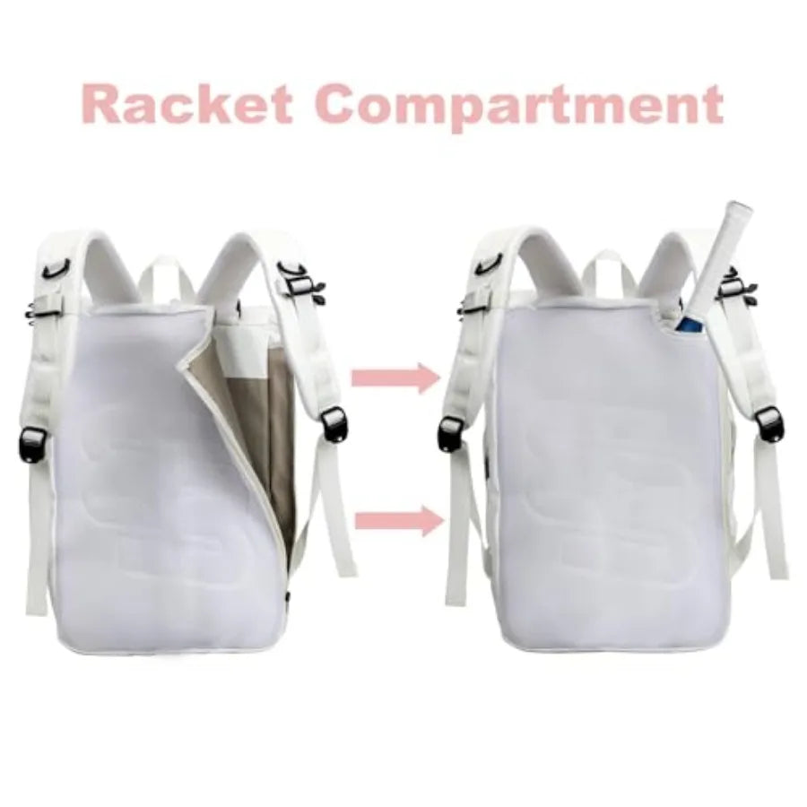 Tennis & Pickleball Backpack (2 Rackets + Shoe Compartment)