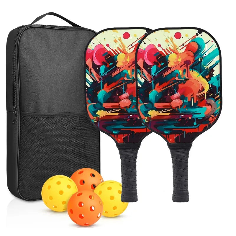 Carbon Fiber Paddle Set (2 Paddles + 4 Balls & Bag)