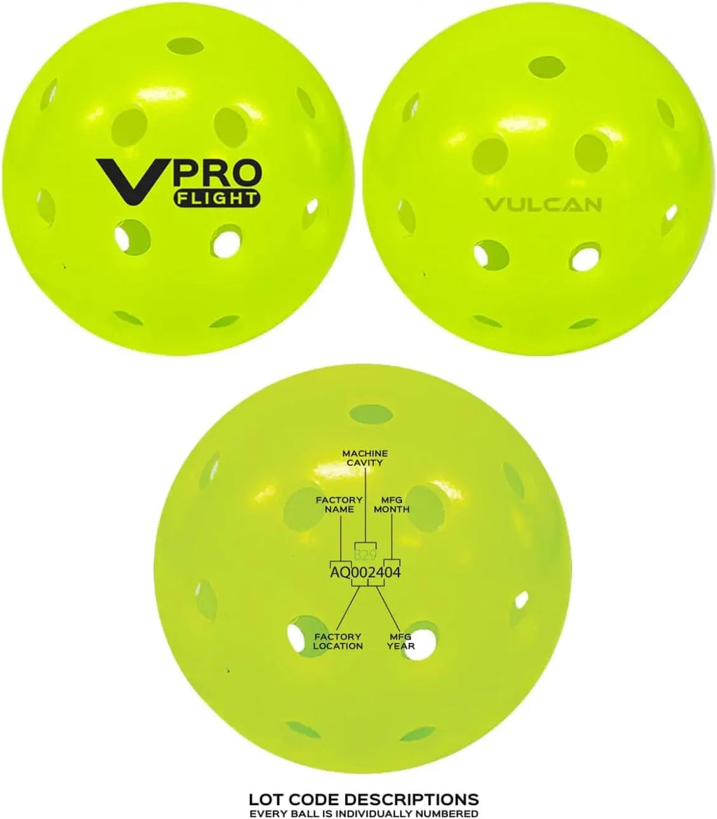 Official Outdoor Pickleballs (Hi-Vis Yellow)