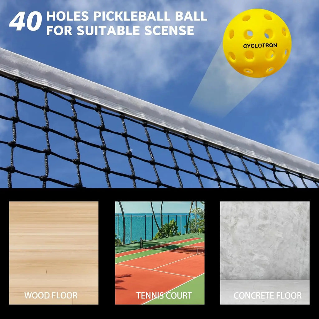 Pickleball Balls (6-Pack with Bag, USAPA)