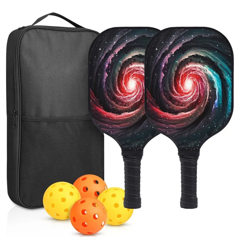 Carbon Fiber Paddle Set (2 Paddles + 4 Balls & Bag)