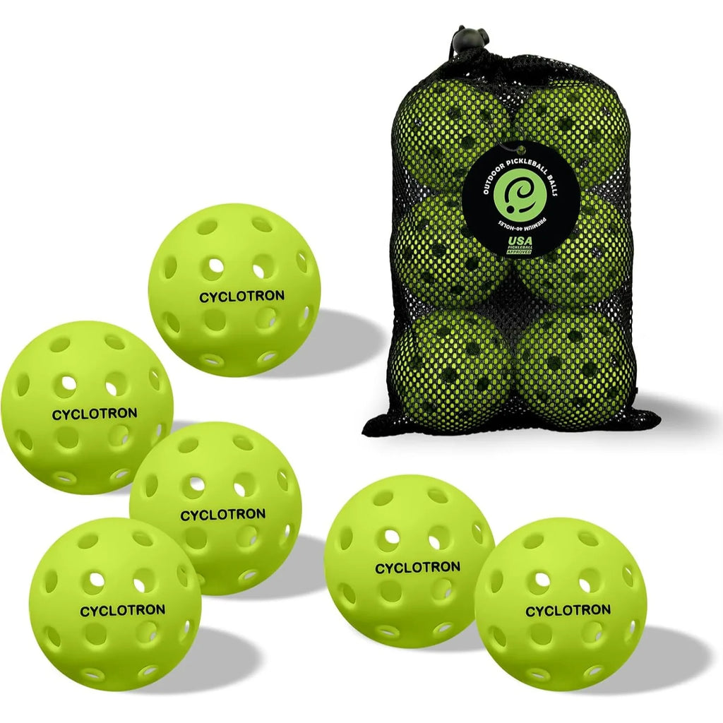 Pickleball Balls (6-Pack, Indoor/Outdoor)
