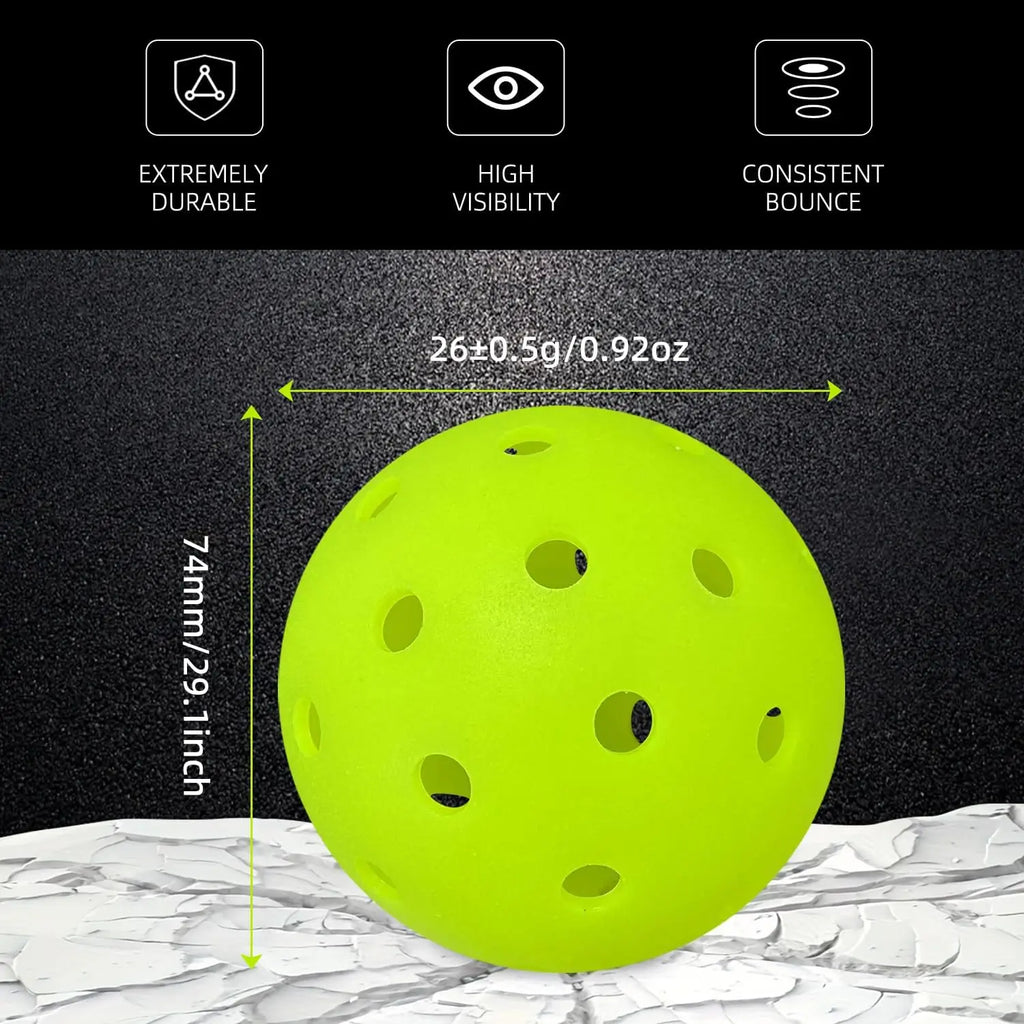 Pickleball Balls (Crack-Resistant, 40-Hole)