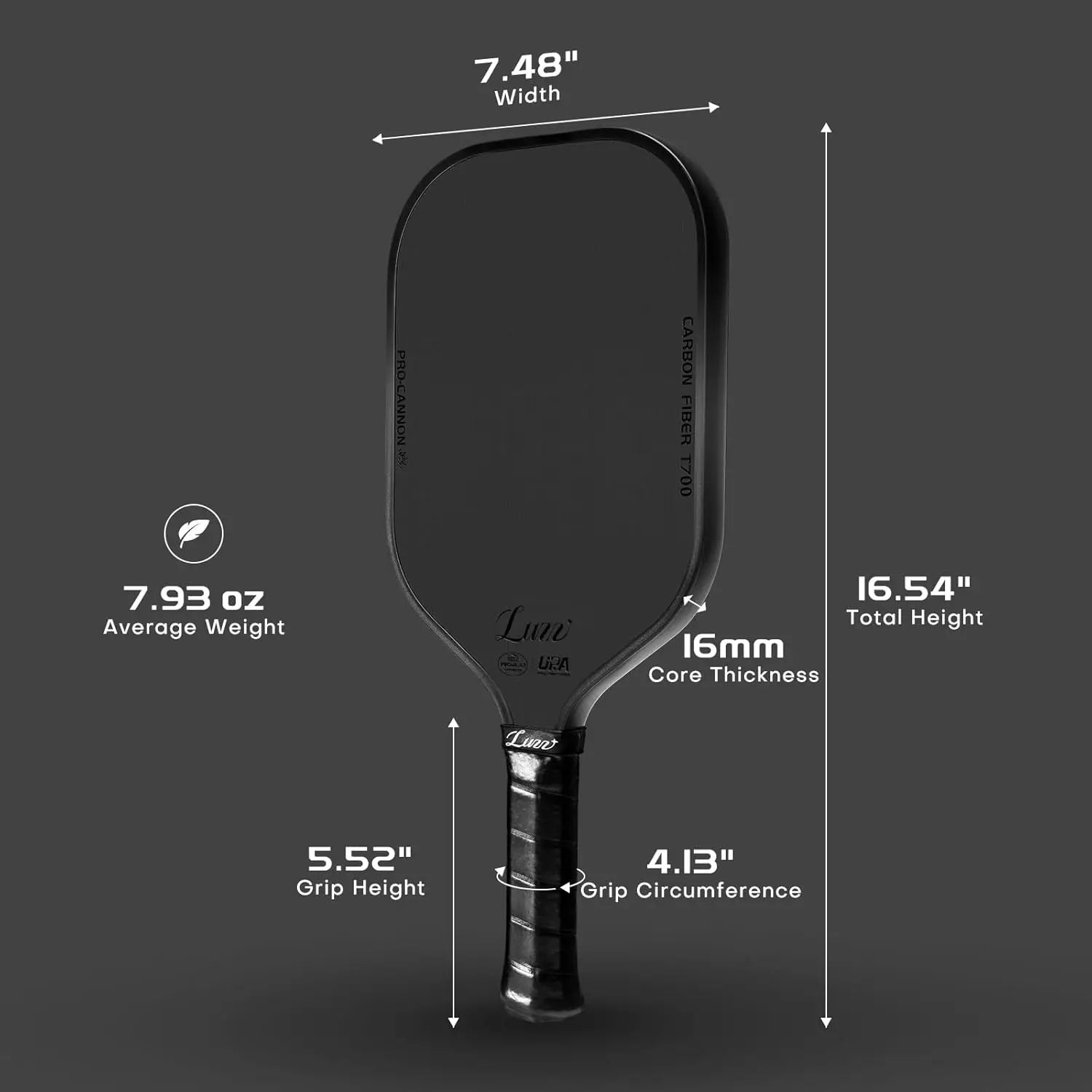 T700 Carbon Fiber Paddle (16mm, Thermoformed)
