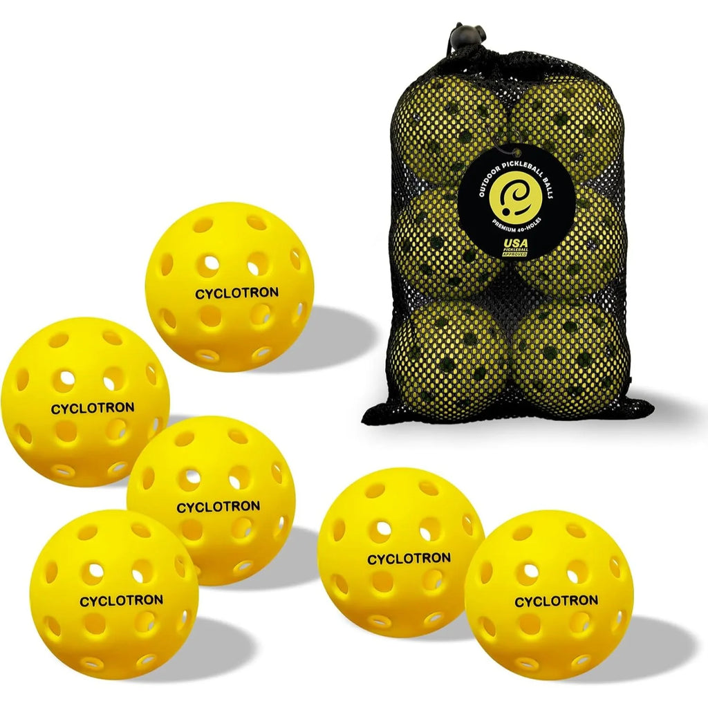 Pickleball Balls (6-Pack with Bag, USAPA)
