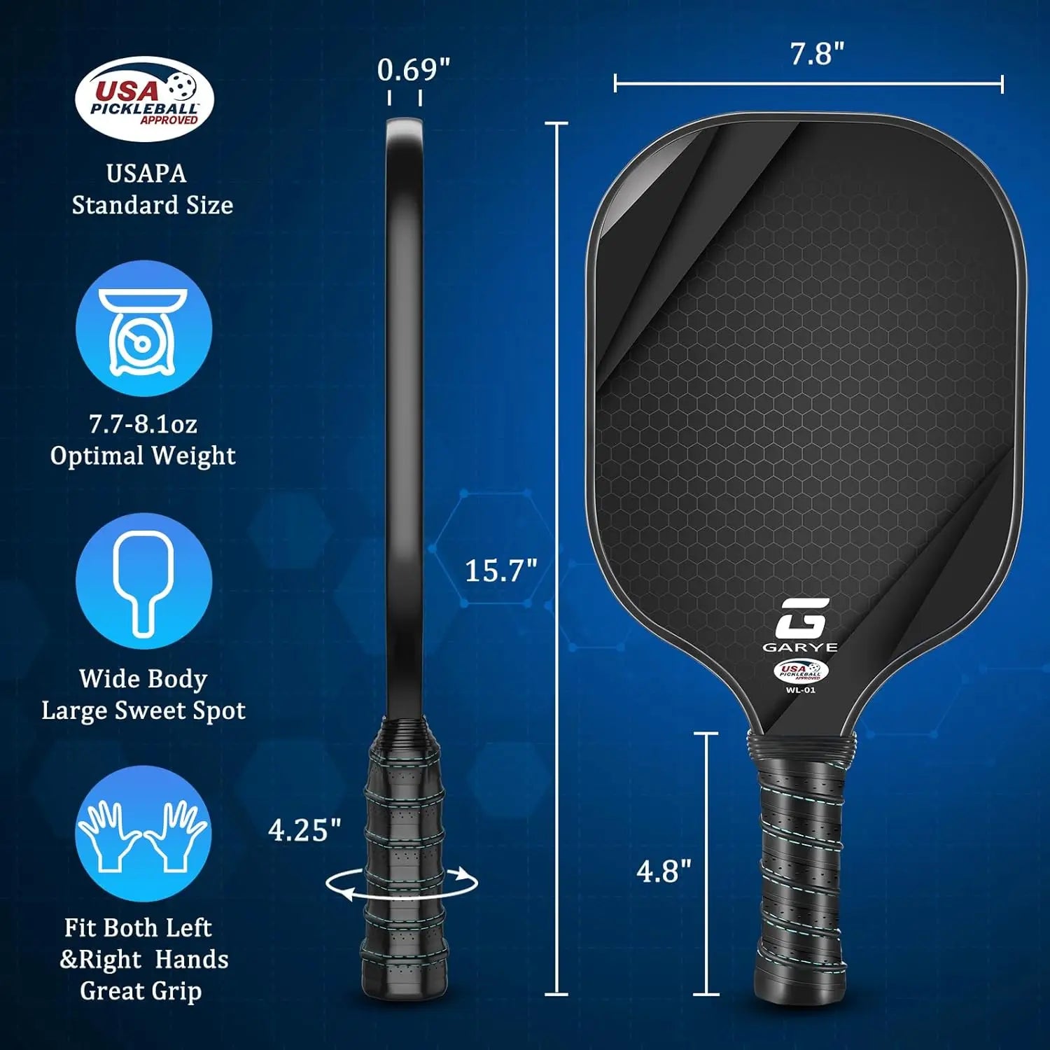 Carbon Fiber Paddle Set (4-Pack + Kit)