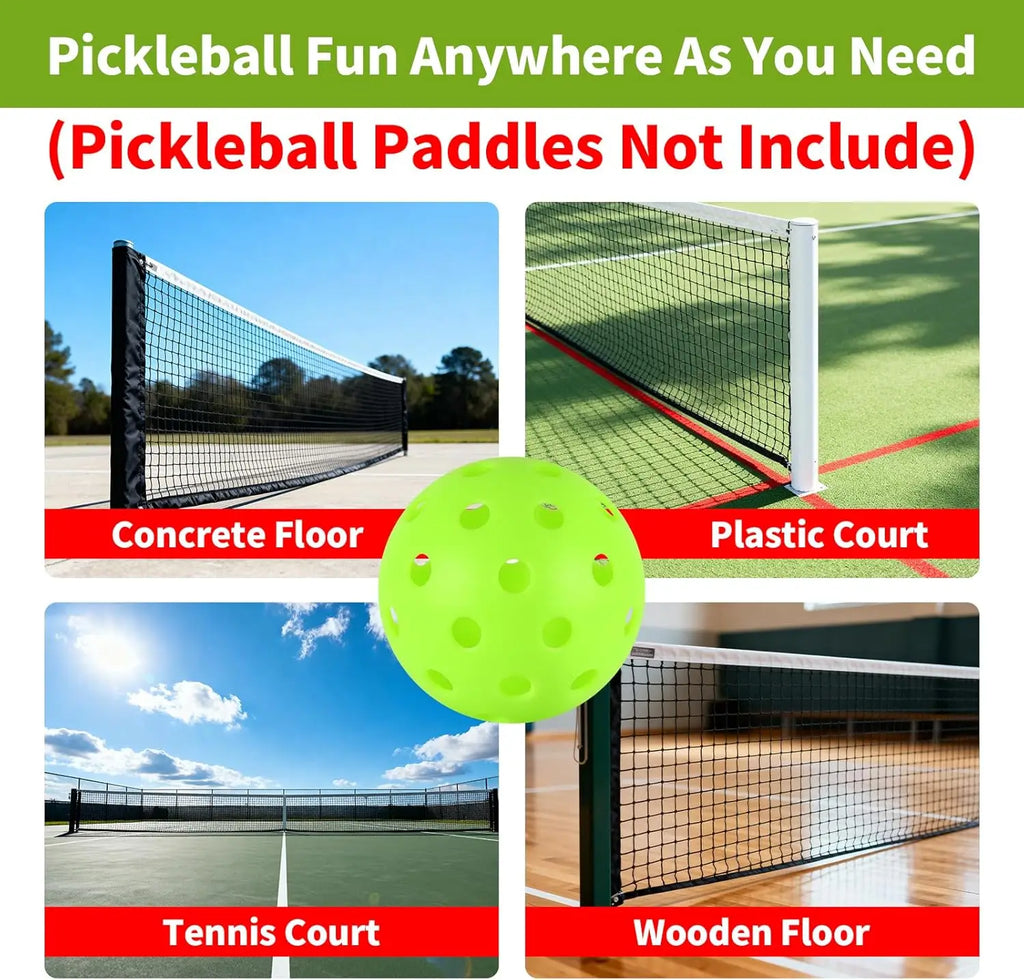 Outdoor Pickleball Balls (40-Hole Precision)