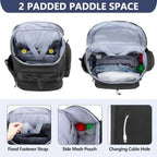 Pickleball Paddle Backpack (4 Rackets + Shoe Compartment)