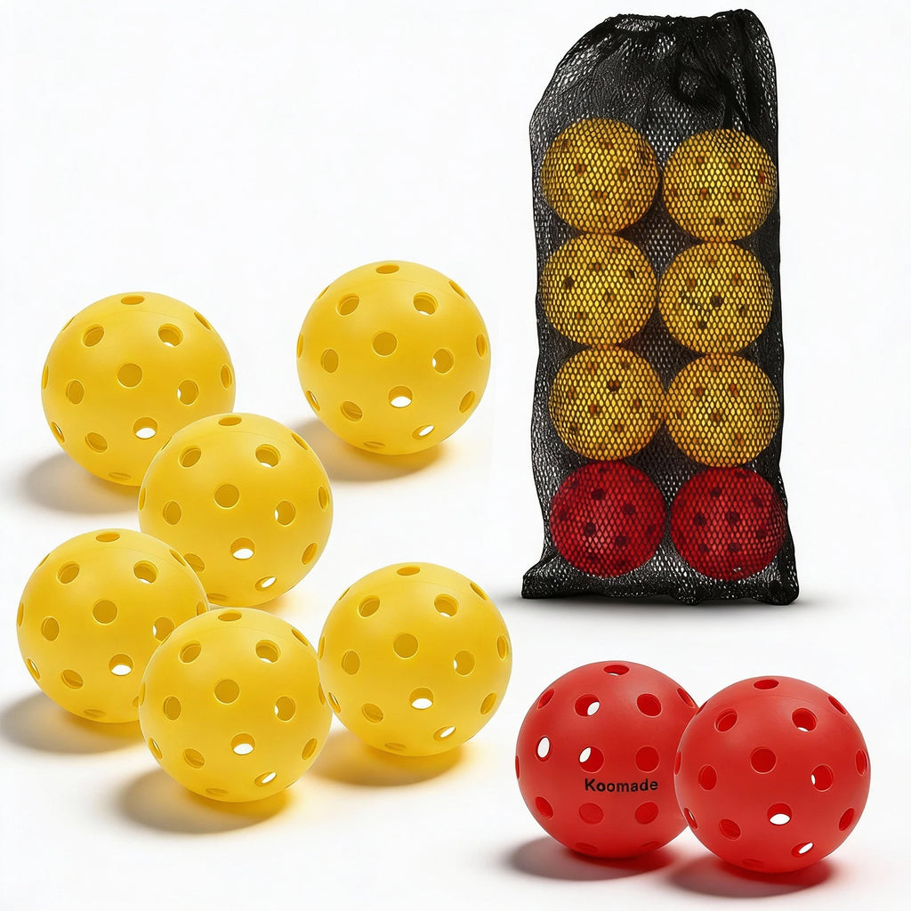 KOOMADE Pickleball Balls (8/16 Pack, 40-Hole)
