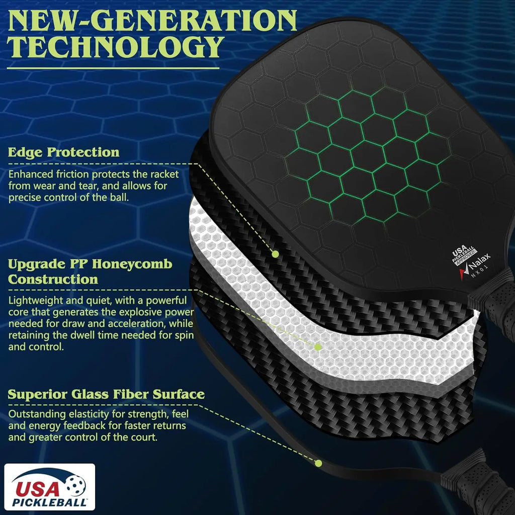USAPA Graphite Paddle Set (2 Paddles + Balls)