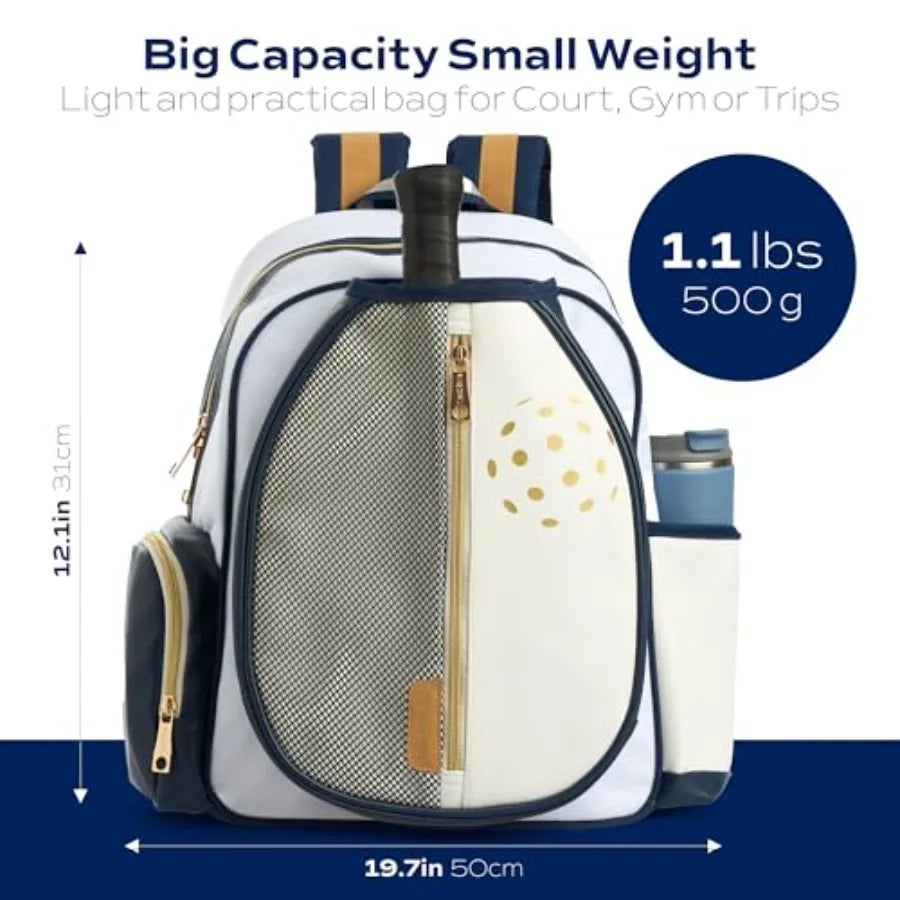 Pickleball Backpack (Large Capacity + Bottle Holder)