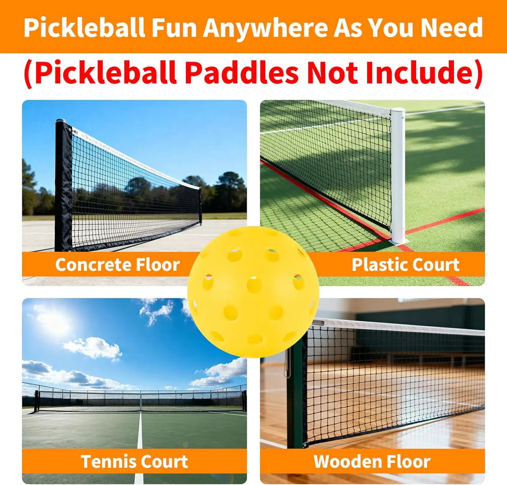 Outdoor Pickleball Balls (40-Hole Durable)