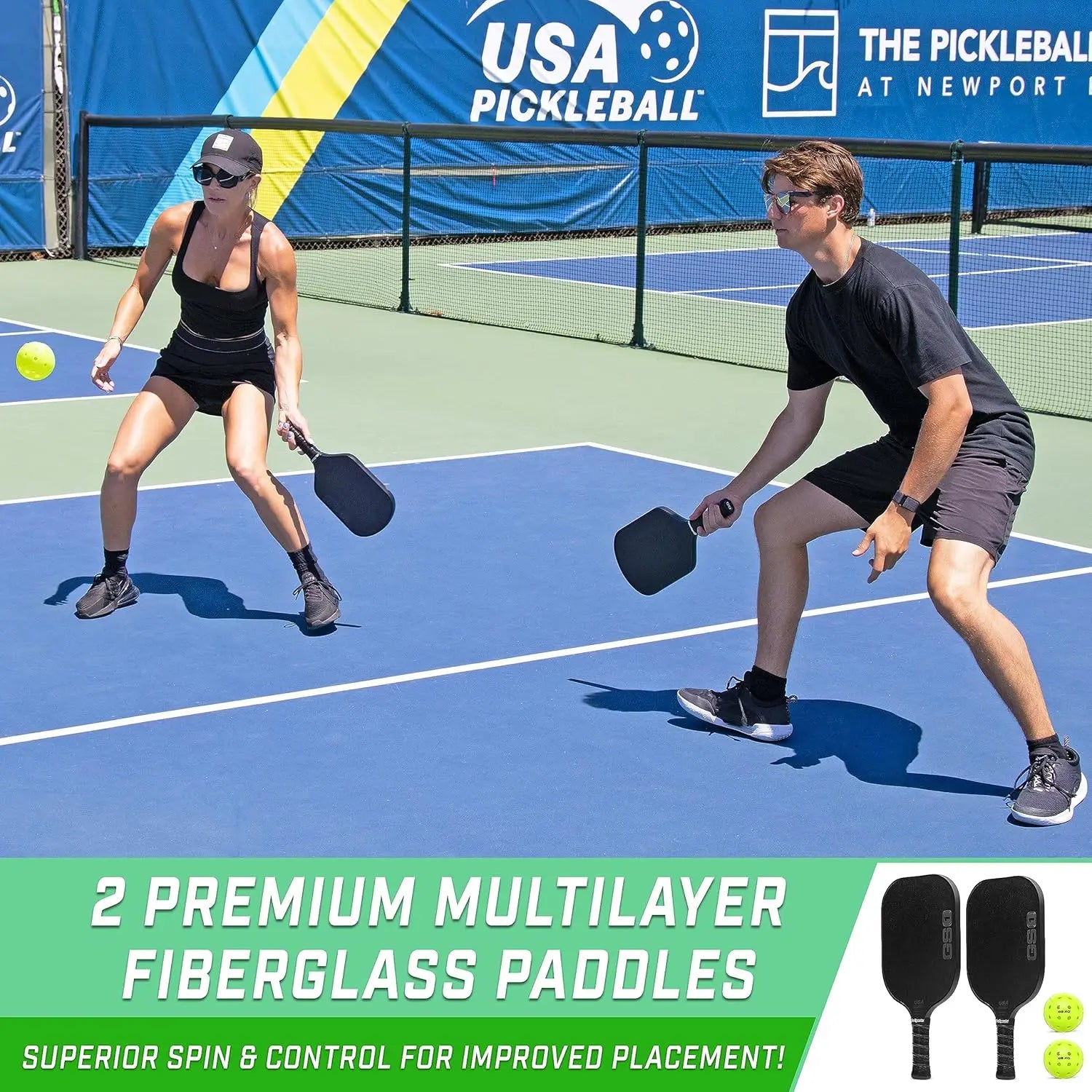USAPA Fiberglass Paddle (Single/2/4 Pack)