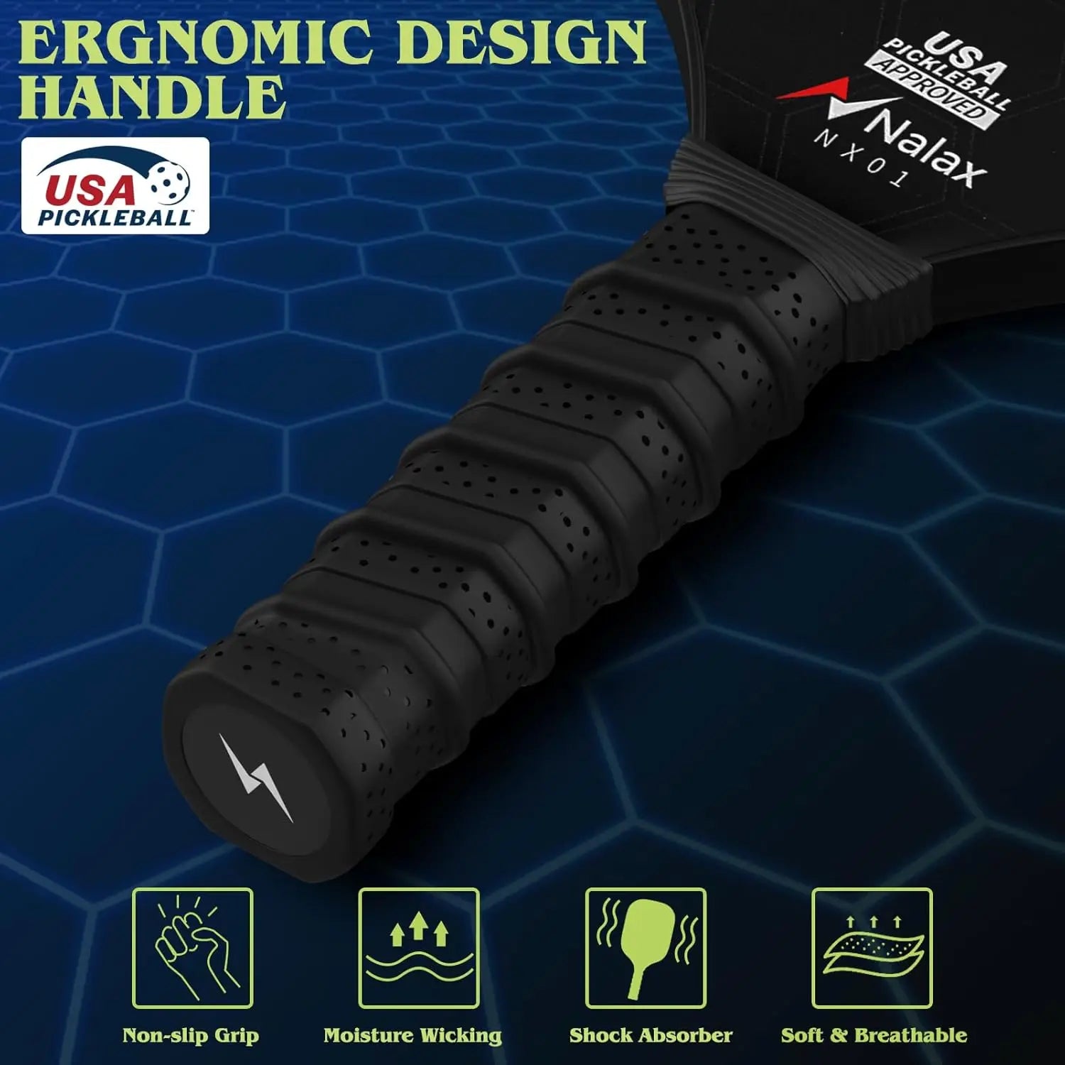 USAPA Graphite Paddle Set (2 Paddles + Balls)