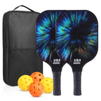Carbon Fiber Paddle Set (2 Paddles + 4 Balls & Bag)