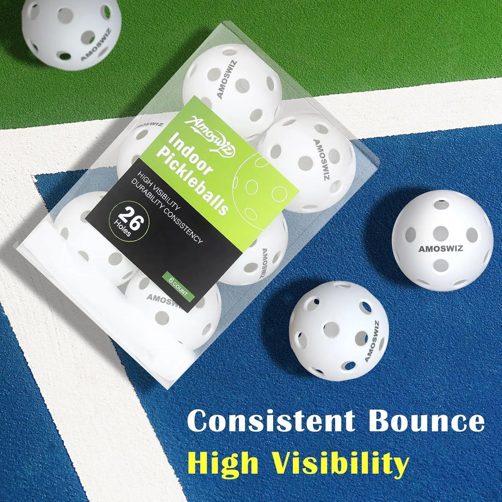 Indoor Pickleball Balls (6-Pack, USAPA)