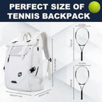 Tennis & Pickleball Backpack (2 Rackets + Shoe Compartment)