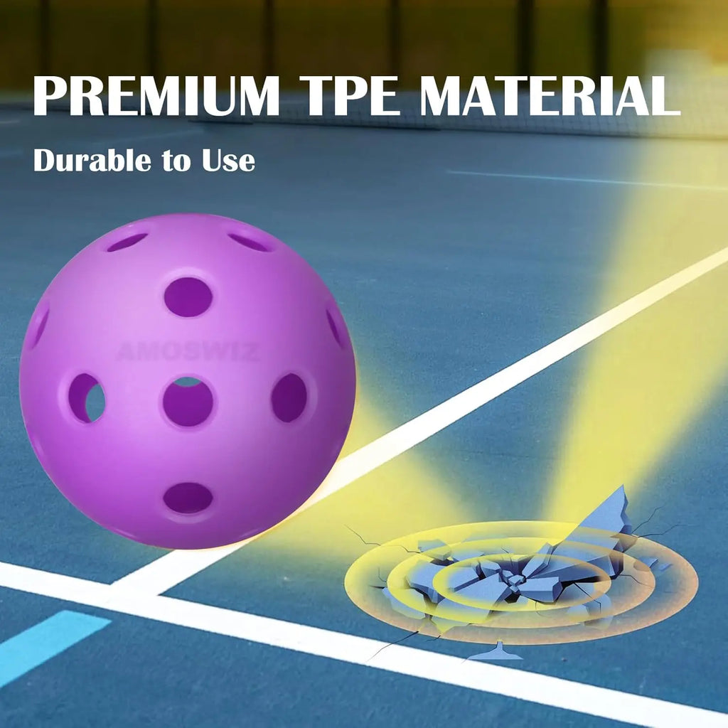 Indoor Pickleball Balls (6-Pack, 26-Hole)
