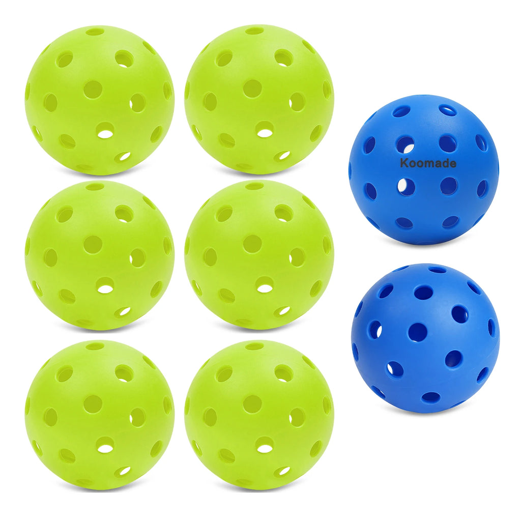 KOOMADE Pickleball Balls (8/16 Pack, 40-Hole)