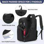 Pickleball Paddle Backpack (4 Rackets + Shoe Compartment)