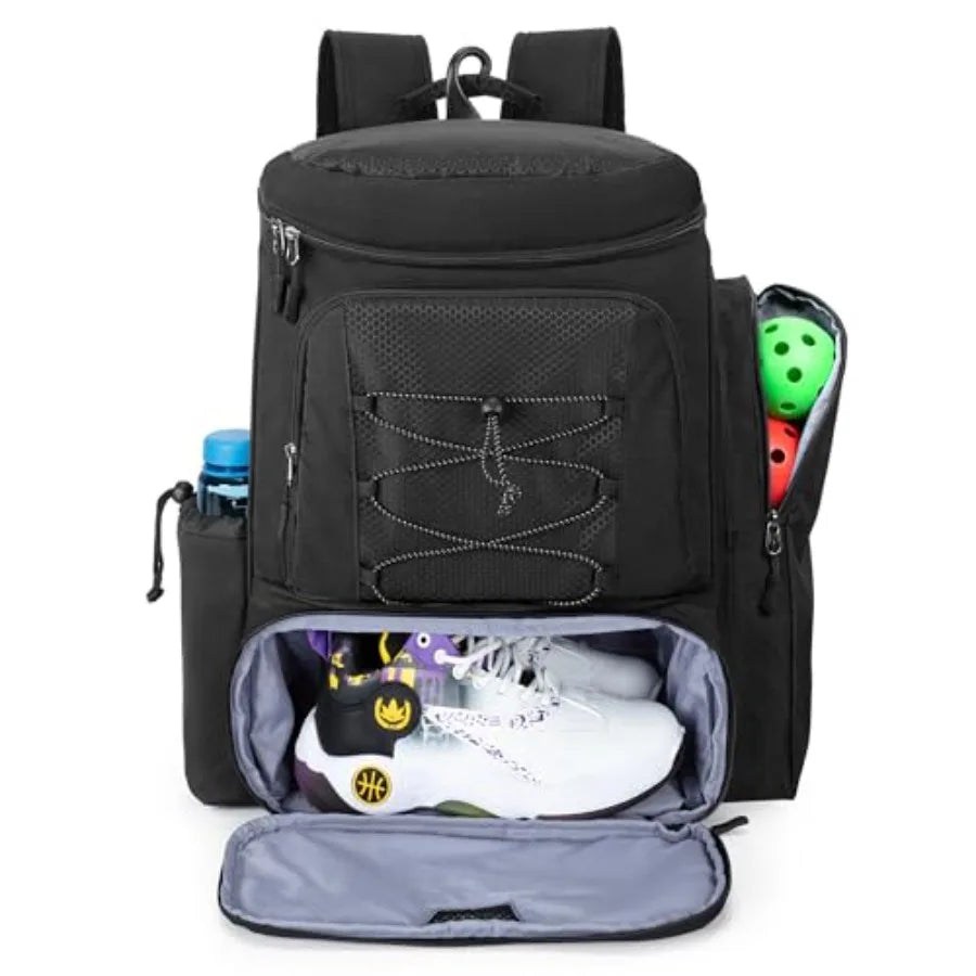 Pickleball Paddle Backpack (4 Rackets + Shoe Compartment)