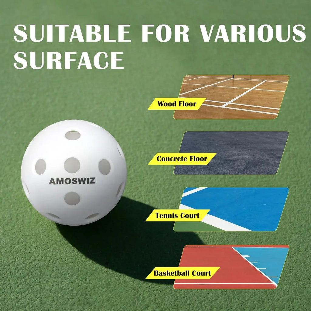 Indoor Pickleball Balls (6-Pack, USAPA)