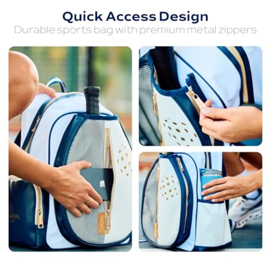 Pickleball Backpack (Large Capacity + Bottle Holder)