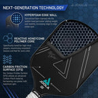 USAPA Carbon Paddle (High Spin Grip)