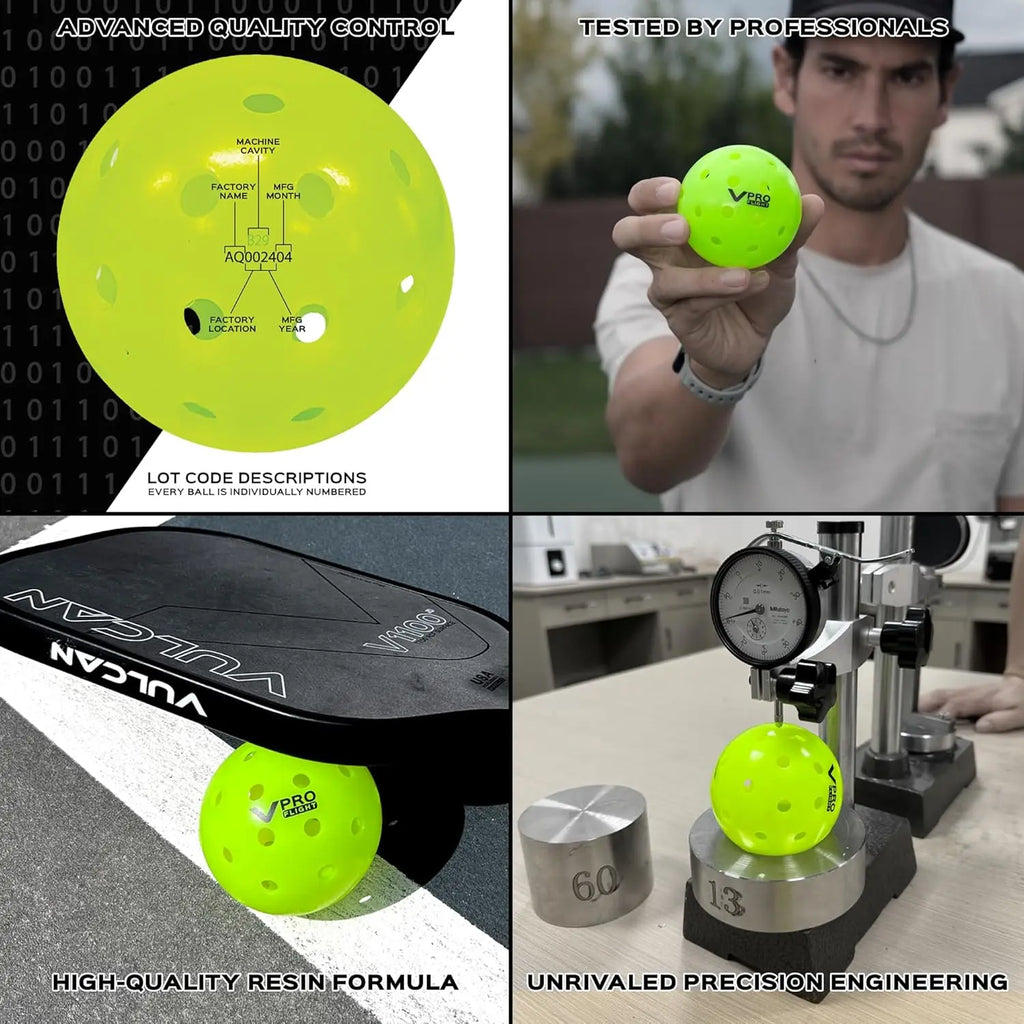 Official Outdoor Pickleballs (Hi-Vis Yellow)