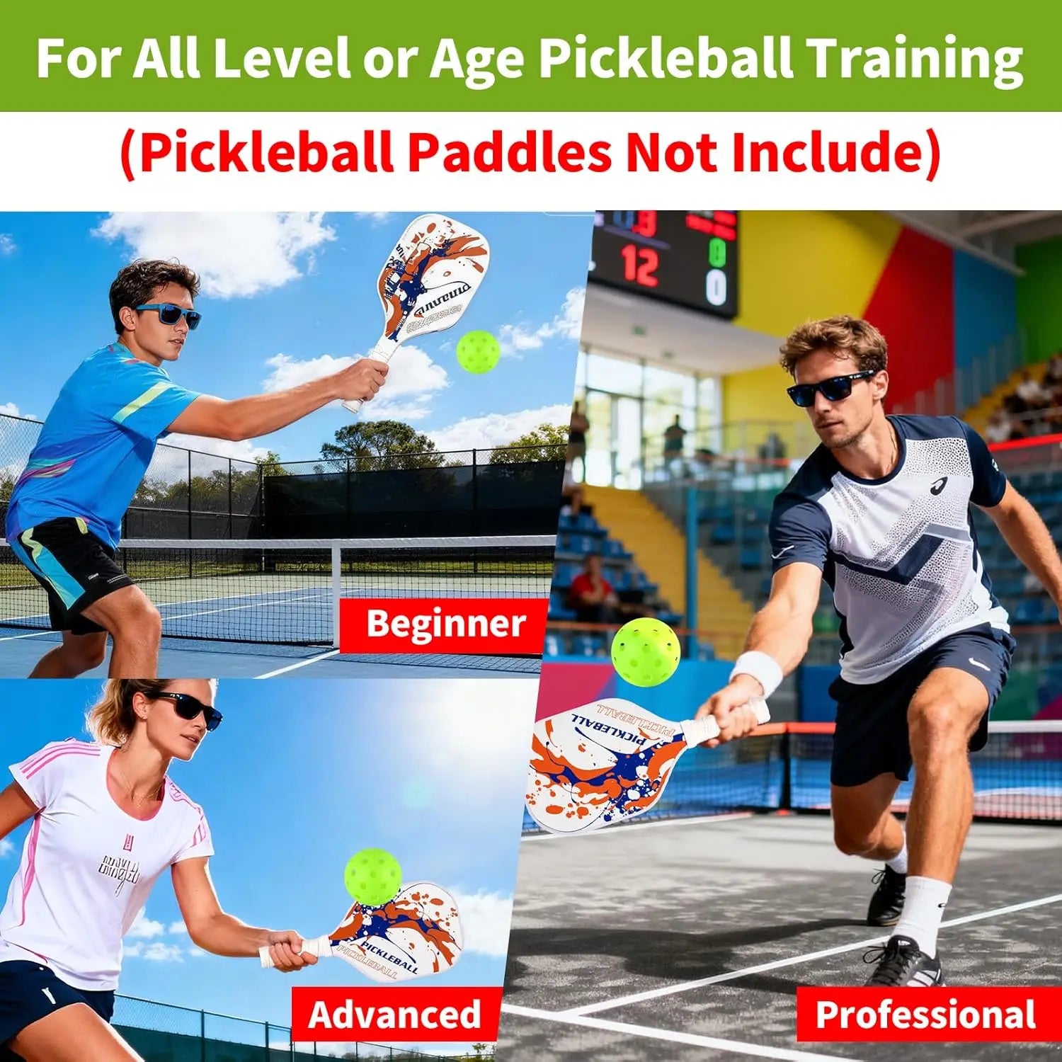 Outdoor Pickleball Balls (40-Hole Precision)