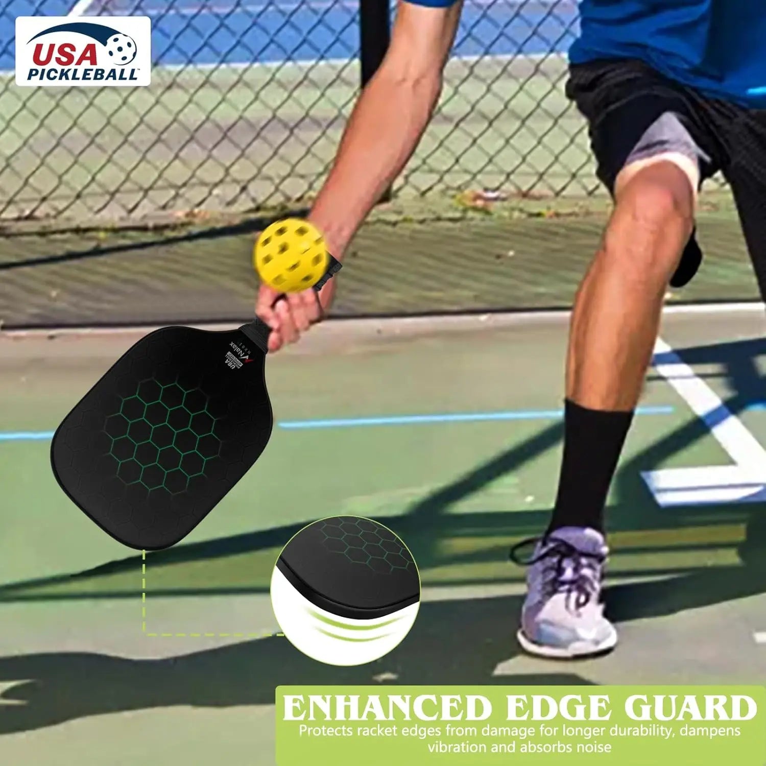 USAPA Graphite Paddle Set (2 Paddles + Balls)