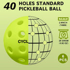 Pickleball Balls (6-Pack, Indoor/Outdoor)