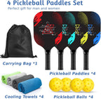 Pickleball Starter Set (4 Wood Paddles + Kit)