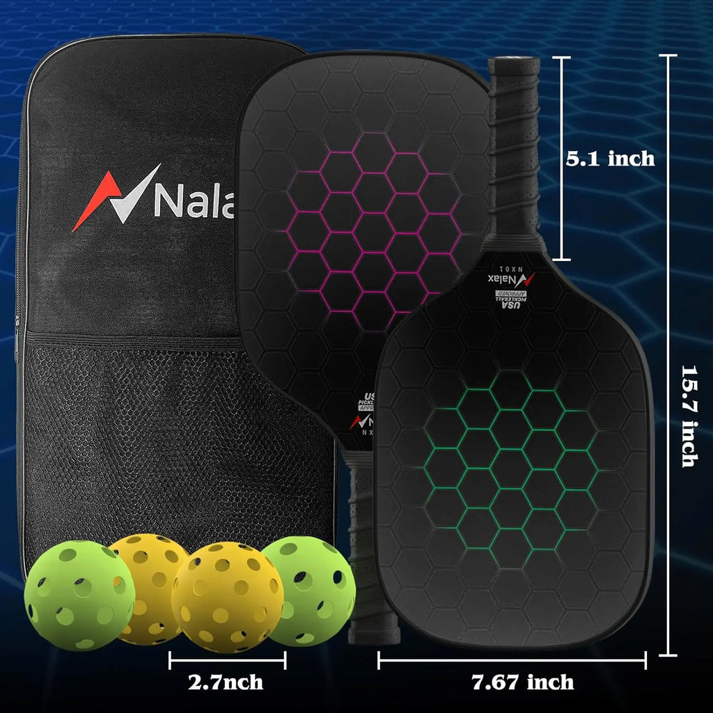 USAPA Graphite Paddle Set (2 Paddles + Balls)