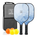 USAPA Pickleball Paddle Set (2 Paddles + Balls & Bag)